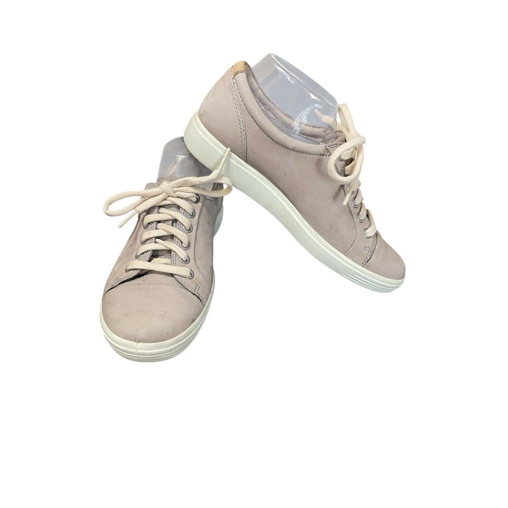 ECCO Women's Nubuck Sneaker Soft 7 Size‎ 7 Gray Extra Width Casual Walking Shoe